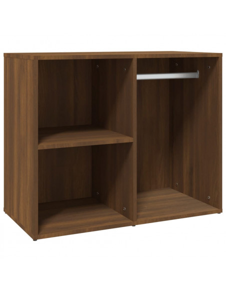 Toeletta con LED e Armadietti Rovere Marrone Legno Multistrato