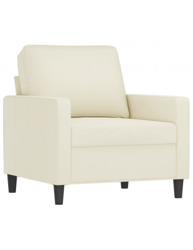 Set di Divani 4 pz con Cuscini Crema in Velluto