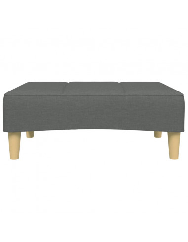 Poggiapiedi Grigio Scuro 77x55x31 cm in Tessuto