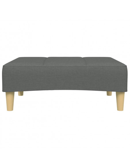 Poggiapiedi Grigio Scuro 77x55x31 cm in Tessuto