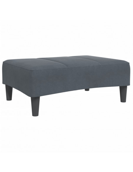 Poggiapiedi Grigio Scuro 77x55x31 cm in Velluto
