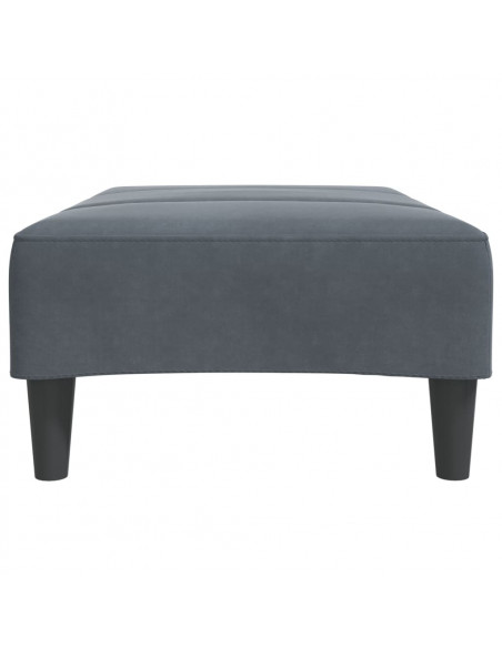 Poggiapiedi Grigio Scuro 77x55x31 cm in Velluto