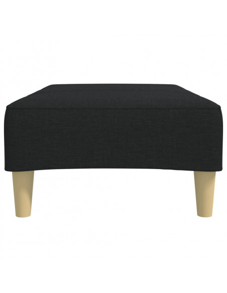 Poggiapiedi Nero 77x55x31 cm in Tessuto