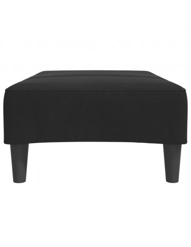 Poggiapiedi Nero 77x55x31 cm in Velluto
