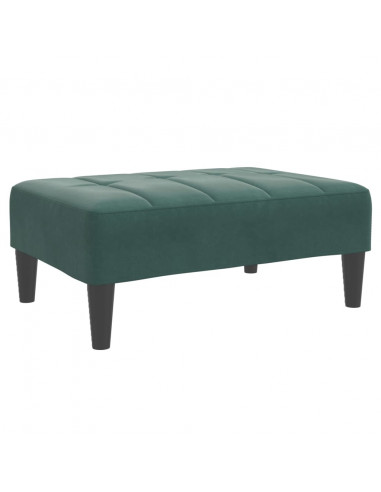 Poggiapiedi Verde Scuro 77x55x31 cm in Velluto