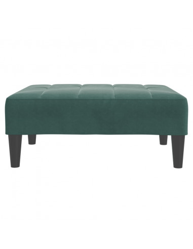Poggiapiedi Verde Scuro 77x55x31 cm in Velluto