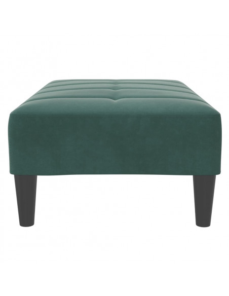 Poggiapiedi Verde Scuro 77x55x31 cm in Velluto