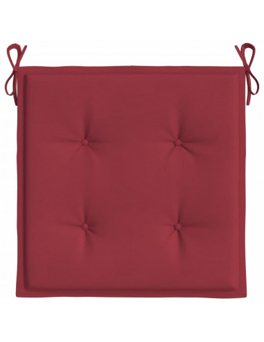 Cuscini per Sedia 6 pz Rosso Vino 50x50x3 cm in Tessuto Oxford