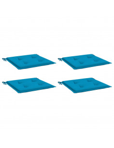 Cuscini per Sedia 4 pz Blu 40x40x3 cm in Tessuto Oxford 2