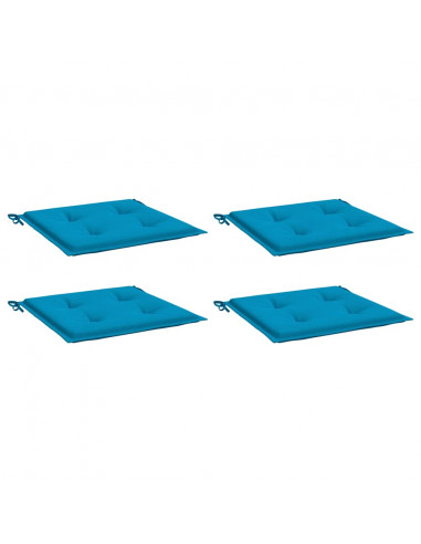 Cuscini per Sedia 4 pz Blu 40x40x3 cm in Tessuto Oxford