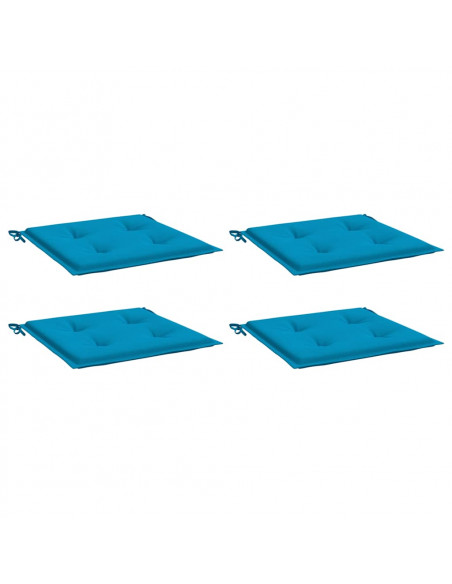 Cuscini per Sedia 4 pz Blu 40x40x3 cm in Tessuto Oxford
