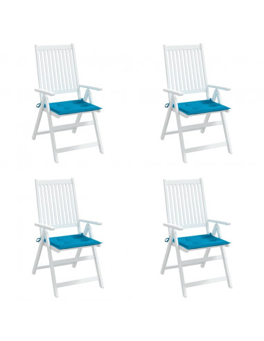 Cuscini per Sedia 4 pz Blu 40x40x3 cm in Tessuto Oxford
