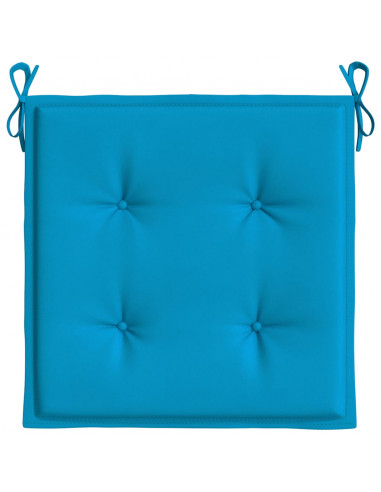 Cuscini per Sedia 4 pz Blu 40x40x3 cm in Tessuto Oxford