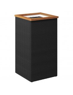 Fioriera Nera 40x40x80 cm in Polyrattan