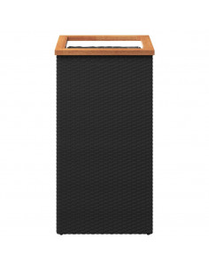 Fioriera Nera 40x40x80 cm in Polyrattan 2