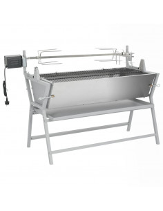 Barbecue Girarrosto in Ferro ed Acciaio Inossidabile