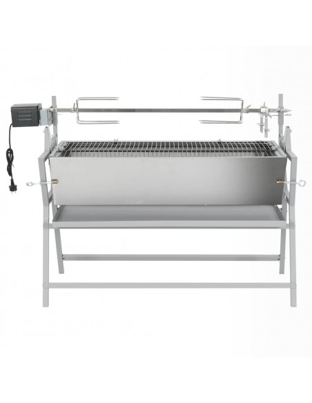 Barbecue Girarrosto in Ferro ed Acciaio Inossidabile