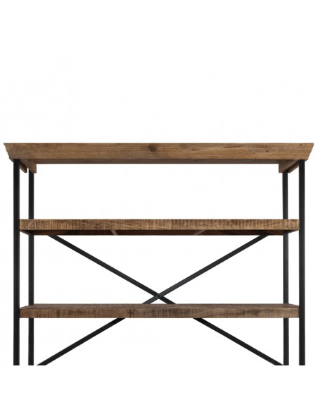 Credenza con Ripiani in Legno Massello di Mango 120x35x200 cm