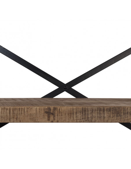 Credenza con Ripiani in Legno Massello di Mango 120x35x200 cm