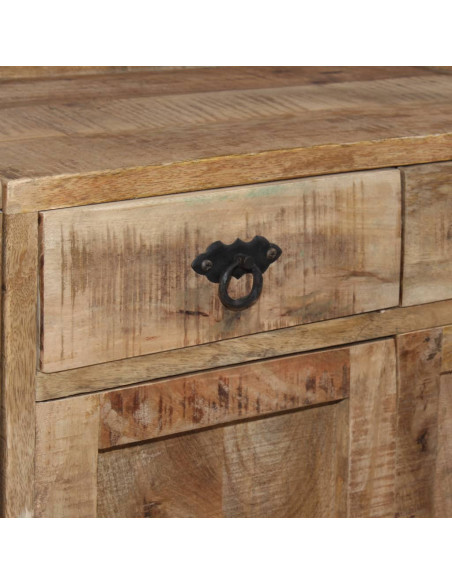 Credenza con Ripiani in Legno Massello di Mango 120x35x200 cm