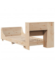 Letto senza Materasso 90x190 cm in Legno Massello di Pino 2