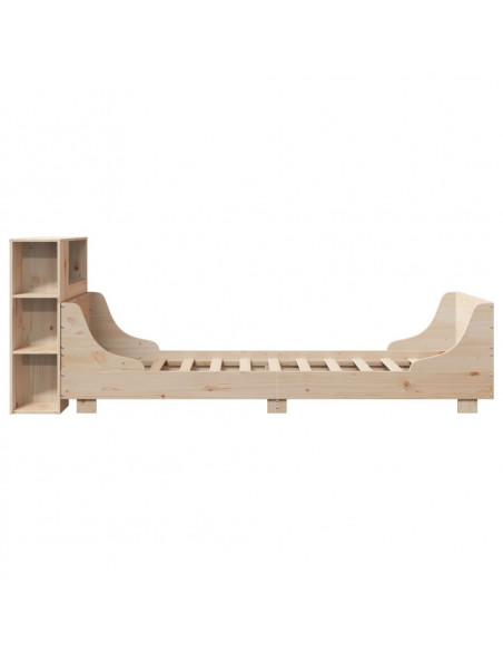 Letto senza Materasso 90x190 cm in Legno Massello di Pino