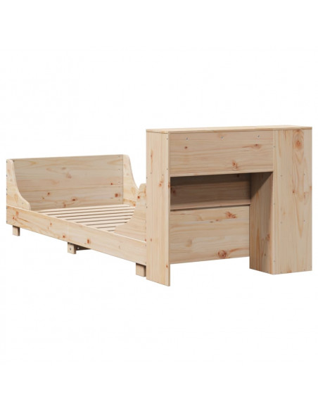 Letto senza Materasso 90x190 cm in Legno Massello di Pino