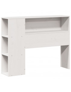 Letto Libreria senza Materasso Bianco 90x190 cm Massello Pino