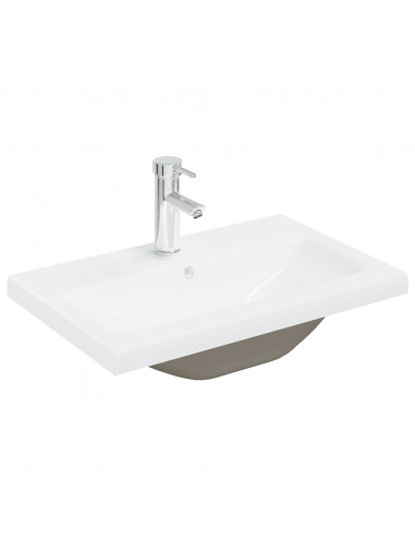 Mobile Bagno con Lavabo Integrato&Rubinetto Rovere Artigianale