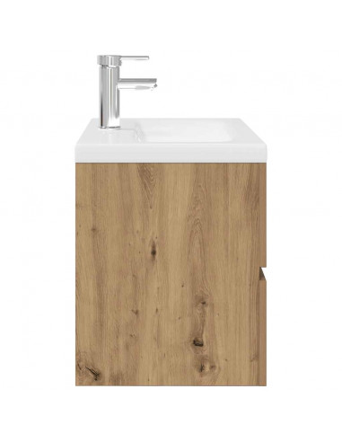 Mobile Bagno con Lavabo Integrato&Rubinetto Rovere Artigianale