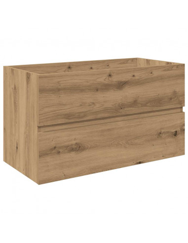 Mobile Bagno con Lavabo Integrato&Rubinetto Rovere Artigianale