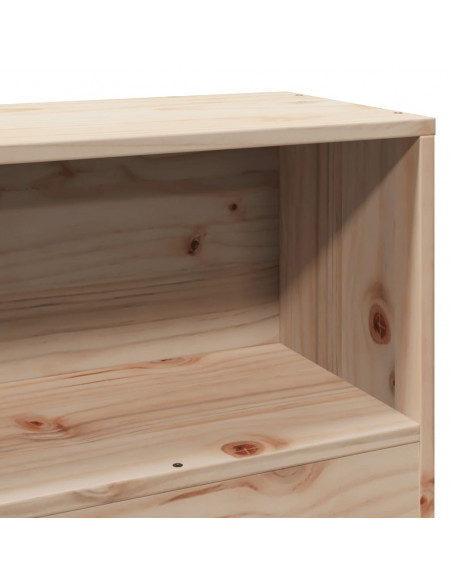 Letto Libreria senza Materasso 90x200 cm Legno Massello Pino