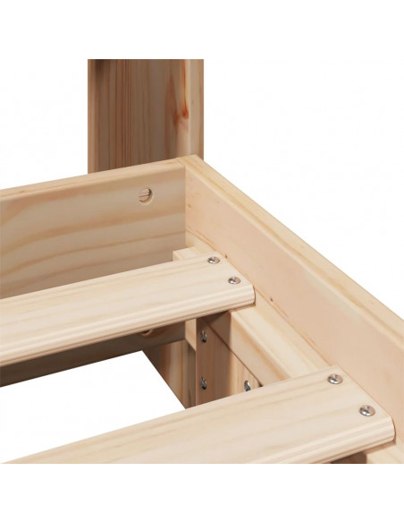 Giroletto senza Materasso 90x200 cm in Legno Massello di Pino
