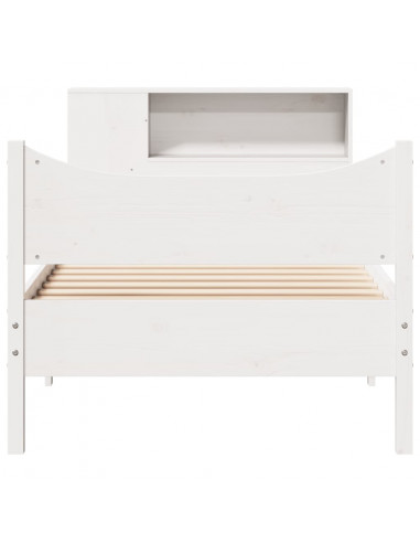 Giroletto senza Materasso Bianco 90x200 cm Legno Massello Pino