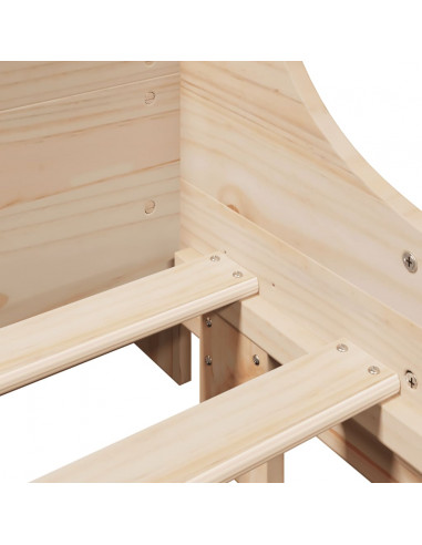 Giroletto senza Materasso 90x200 cm in Legno Massello di Pino