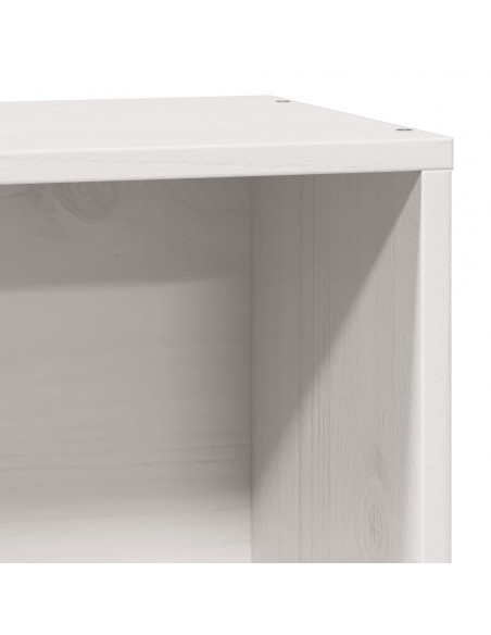 Letto Libreria senza Materasso Bianca 90x200 cm Legno di Pino
