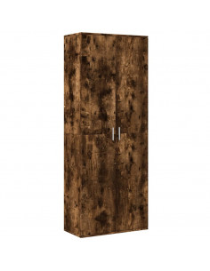 Credenza Rovere Fumo 70x35x180 cm in Legno Multistrato