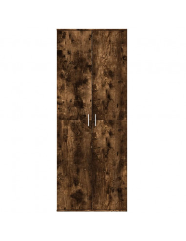 Credenza Rovere Fumo 70x35x180 cm in Legno Multistrato