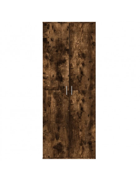 Credenza Rovere Fumo 70x35x180 cm in Legno Multistrato