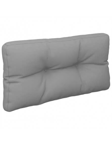 Cuscino per Pallet Grigio 80x40x12 cm in Tessuto