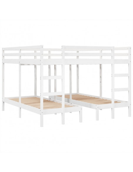 Giroletto Castello Triplo Bianco 140x200/70x140cm Massello Pino