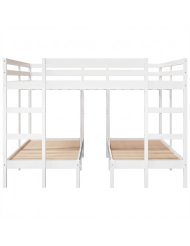 Giroletto Castello Triplo Bianco 200x200/80x200cm Massello Pino