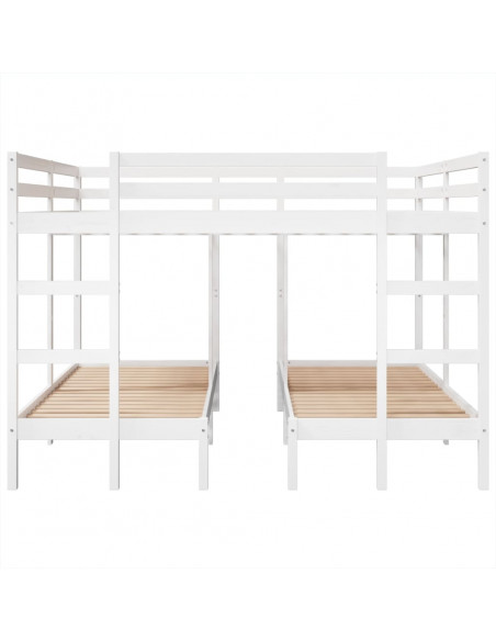 Giroletto Castello Triplo Bianco 200x200/80x200cm Massello Pino