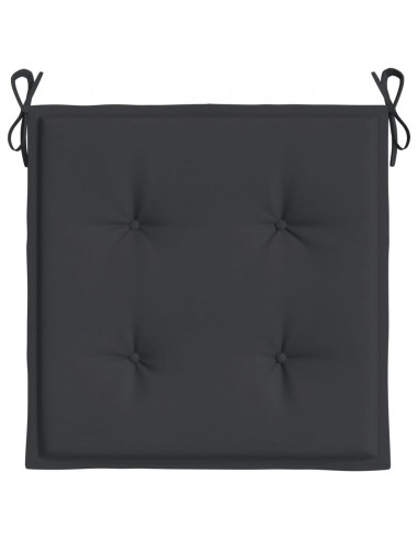 Cuscini per Sedia 6 pz Neri 50x50x3 cm in Tessuto Oxford