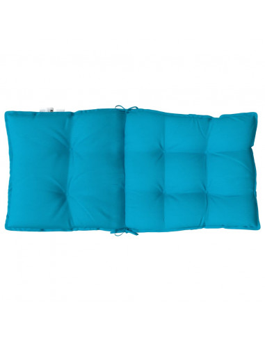 Cuscini Sedia Schienale Basso 2 pz Azzurro in Tessuto Oxford