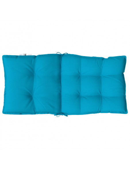 Cuscini Sedia Schienale Basso 2 pz Azzurro in Tessuto Oxford