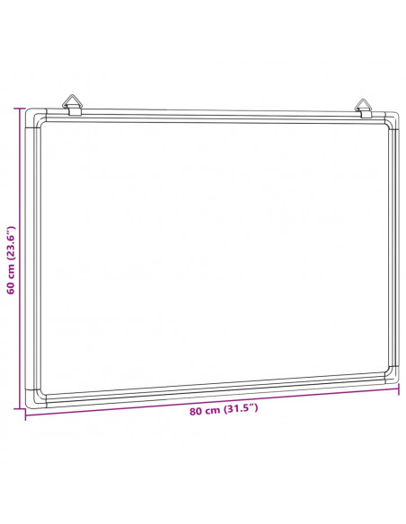 Lavagna Magnetica 80x60x1,7 cm in Alluminio