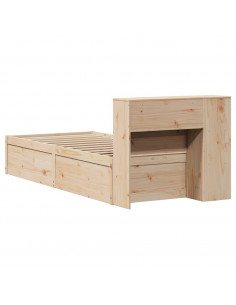 Letto senza Materasso 90x190 cm in Legno Massello di Pino