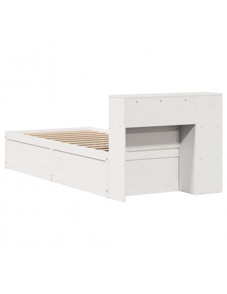 Giroletto senza Materasso Bianco 90x200 cm Legno Massello Pino