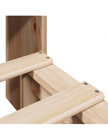 Letto Libreria senza Materasso 90x200 cm Legno Massello